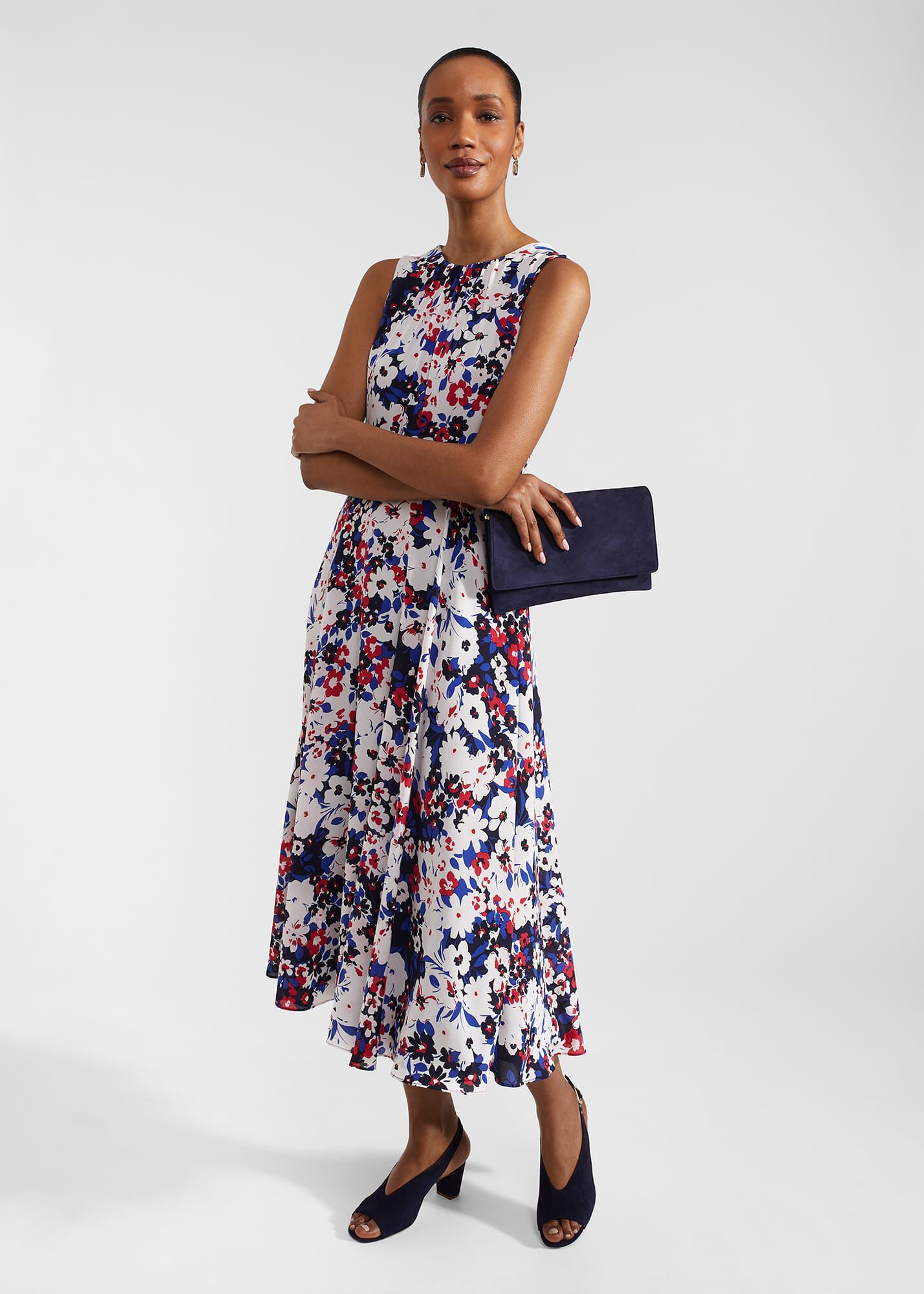 Hobbs blue kali dress deals