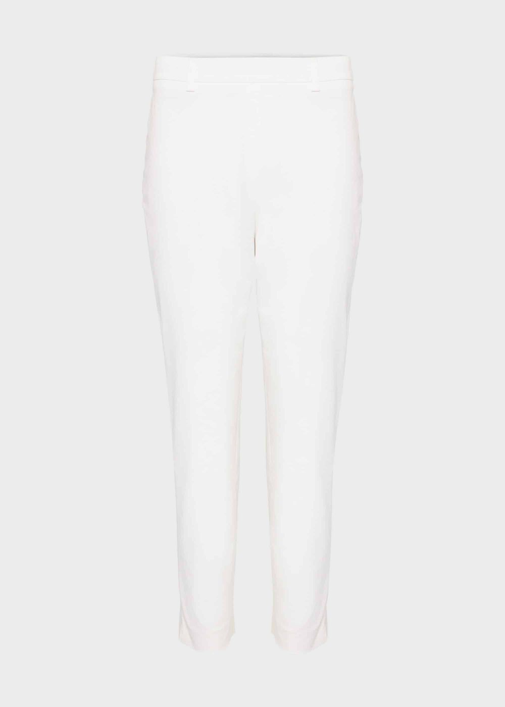 Mallory Cotton Blend Capri Trousers With Stretch, White, hi-res