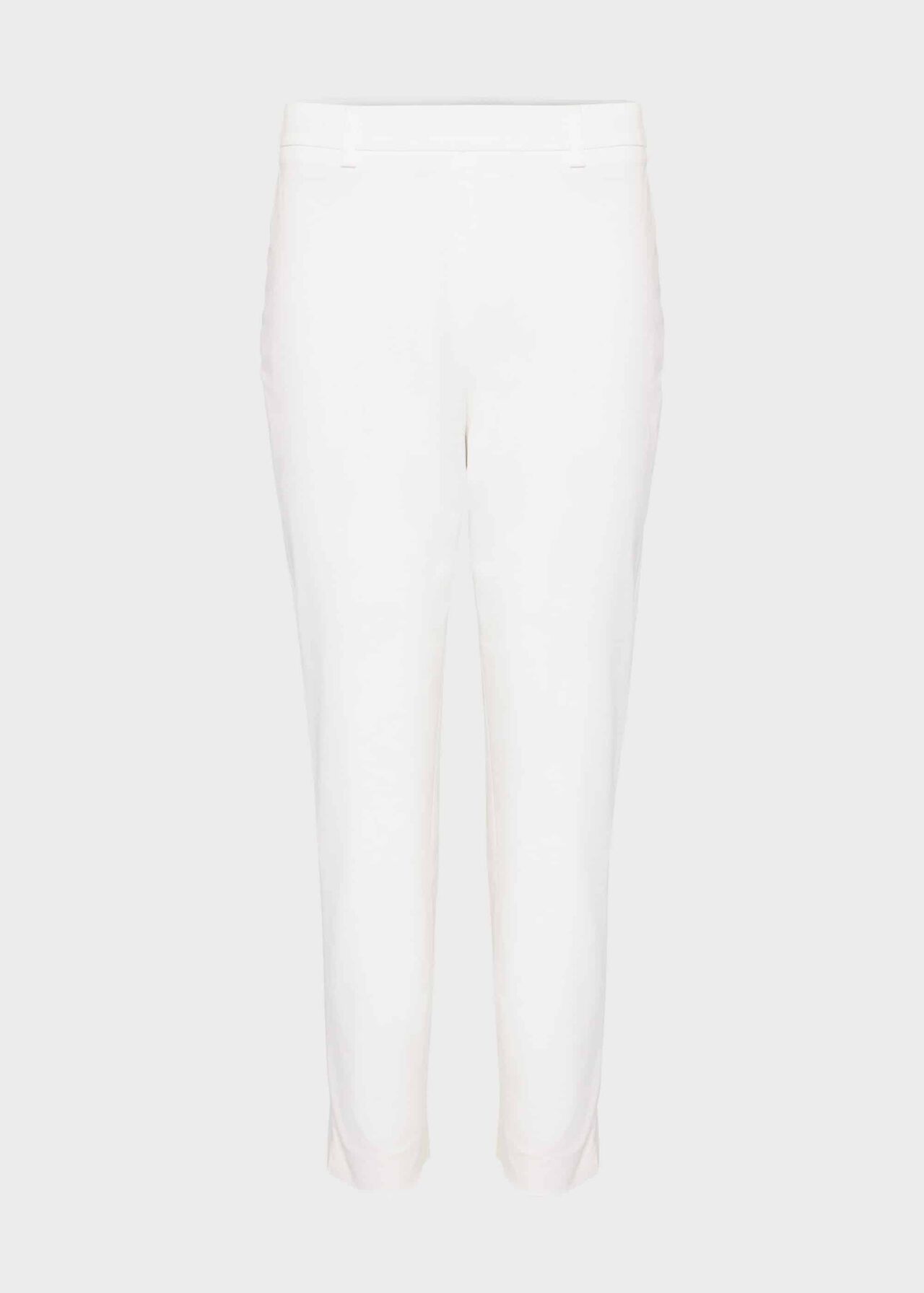 Mallory Cotton Blend Capri Trousers With Stretch, White, hi-res