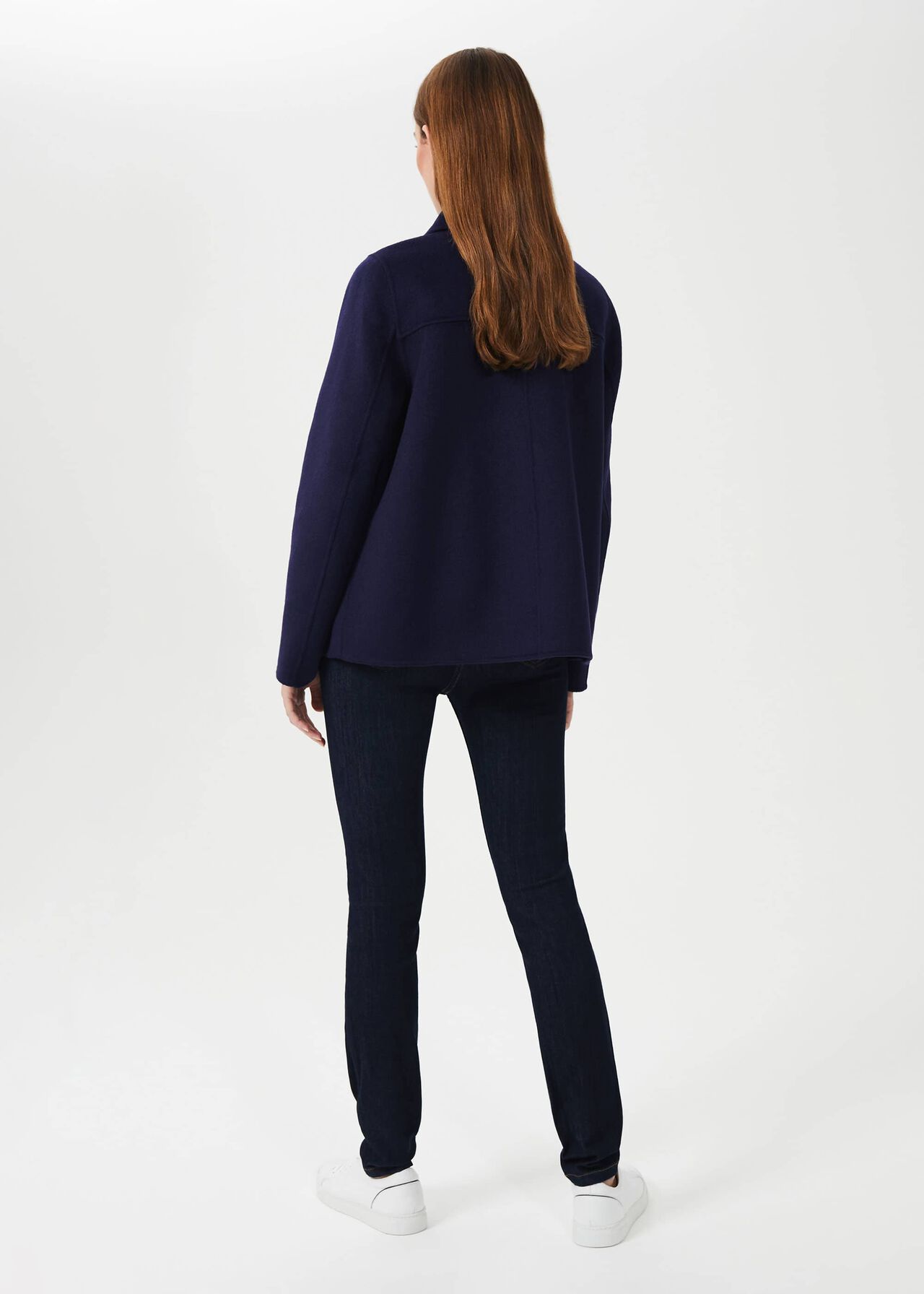 Leanna Wool Blend Double Face Coat, French Blue, hi-res