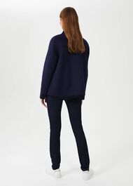 Leanna Wool Blend Double Face Coat, French Blue, hi-res