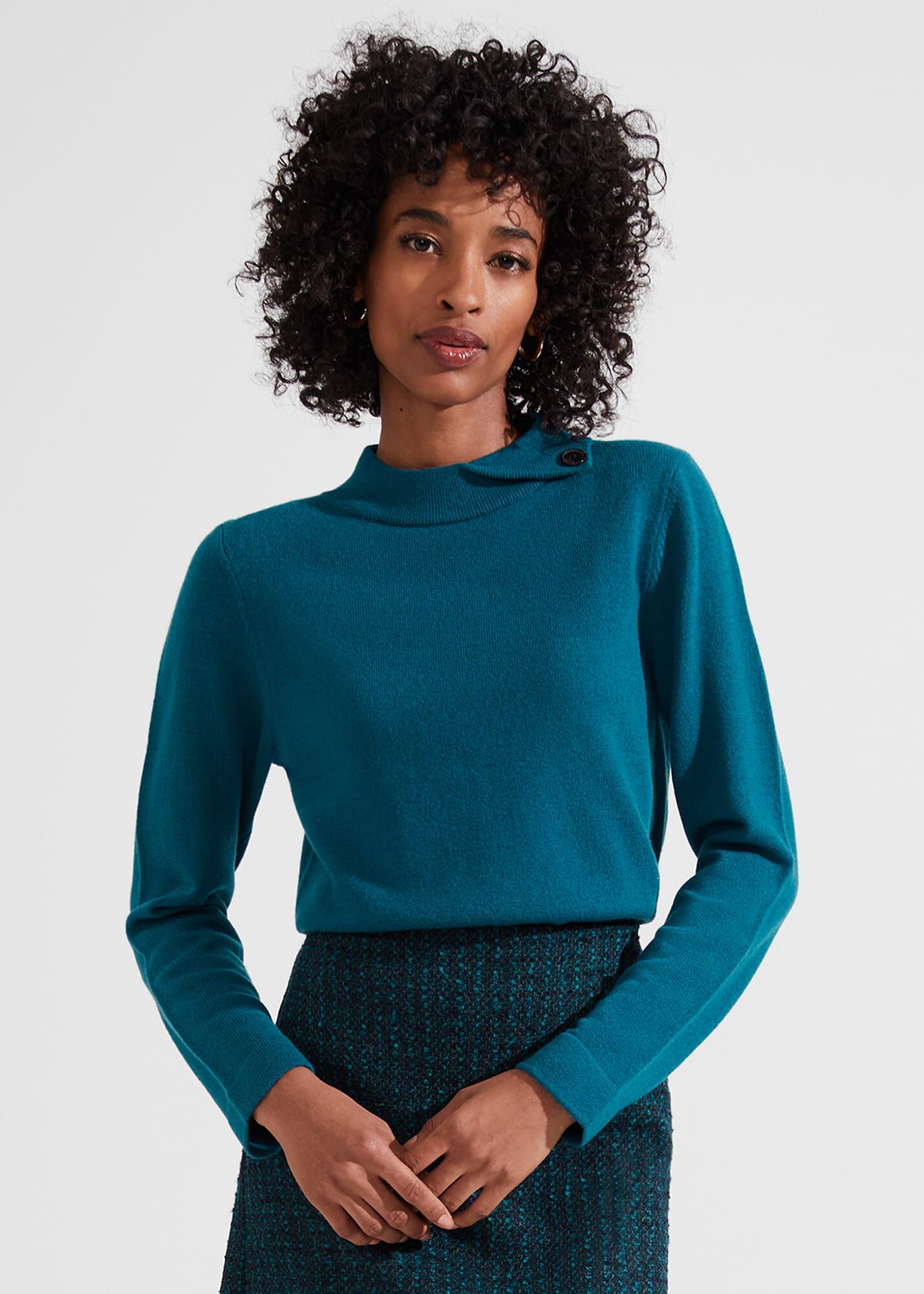 Teal cashmere jumper shop