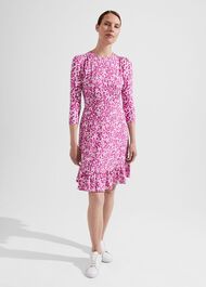 Ami Jersey Dress, Pink Multi, hi-res