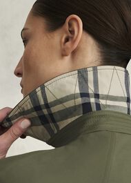 Vivienne Shower Resistant Trench Coat, Olive Green, hi-res