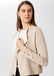 Darcy Knitted Jacket , Stone Ivory, hi-res