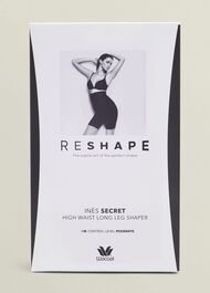 Moderate Control High Waist Long Leg Shaper , Black, hi-res