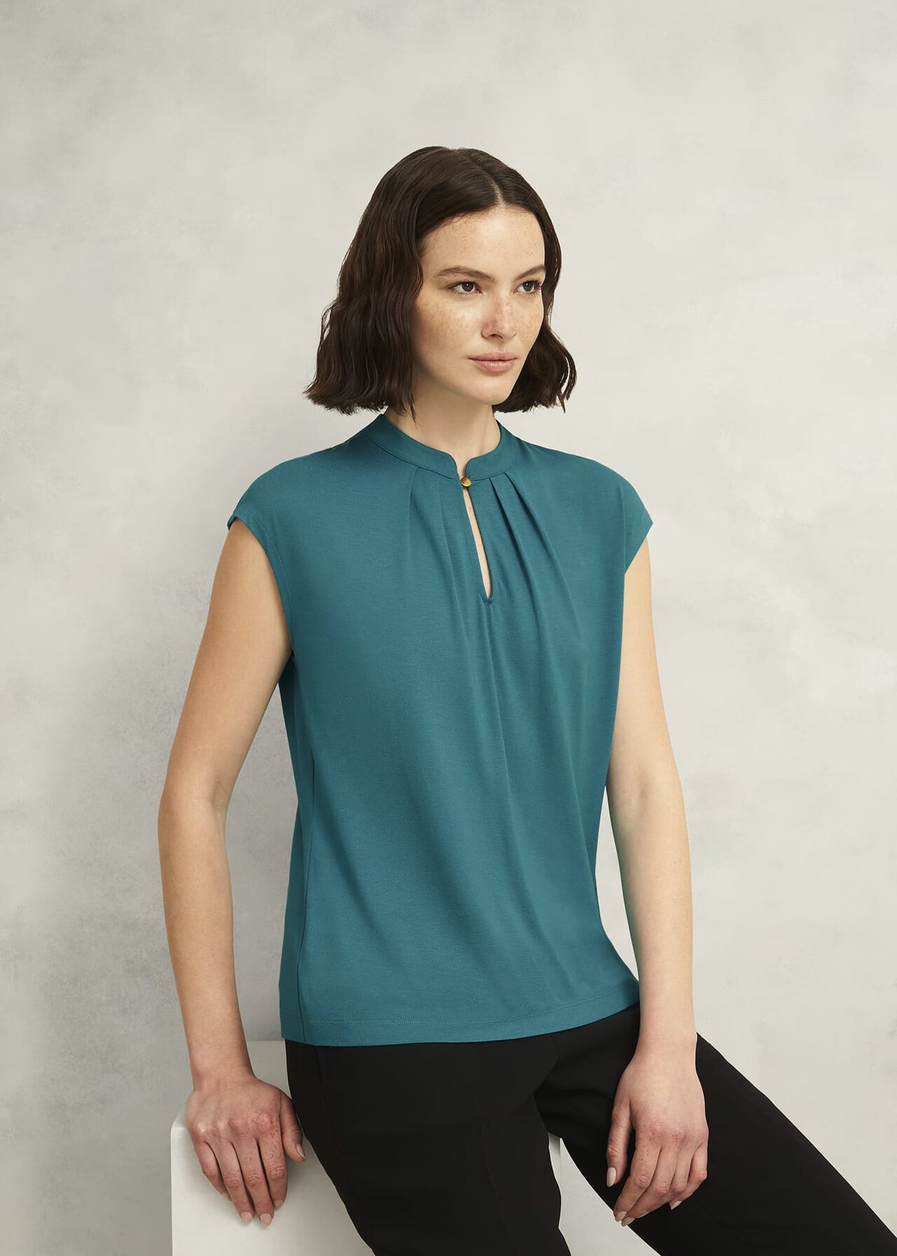 Maeve Top, Myrtle Green, hi-res
