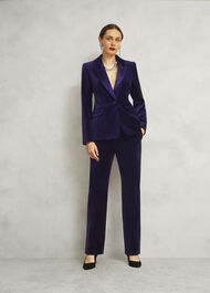 Heather Velvet Jacket, Midnight Purple, hi-res