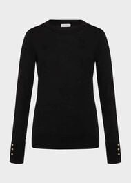 Penny Merino Wool Sweater, Black, hi-res