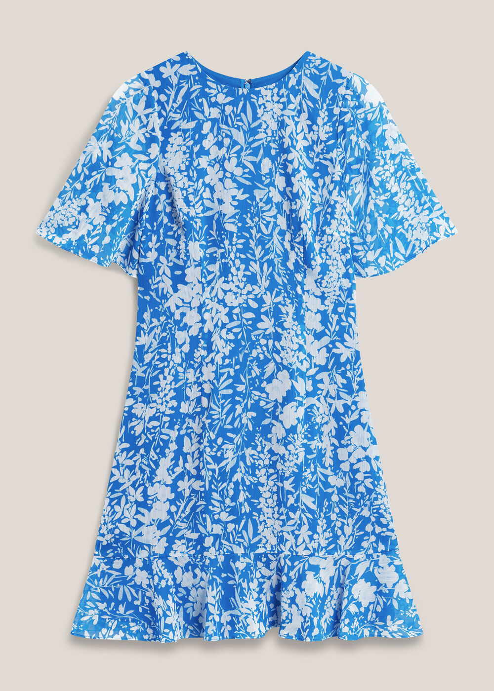 Iona Textured Dress, Blue Ivory, hi-res
