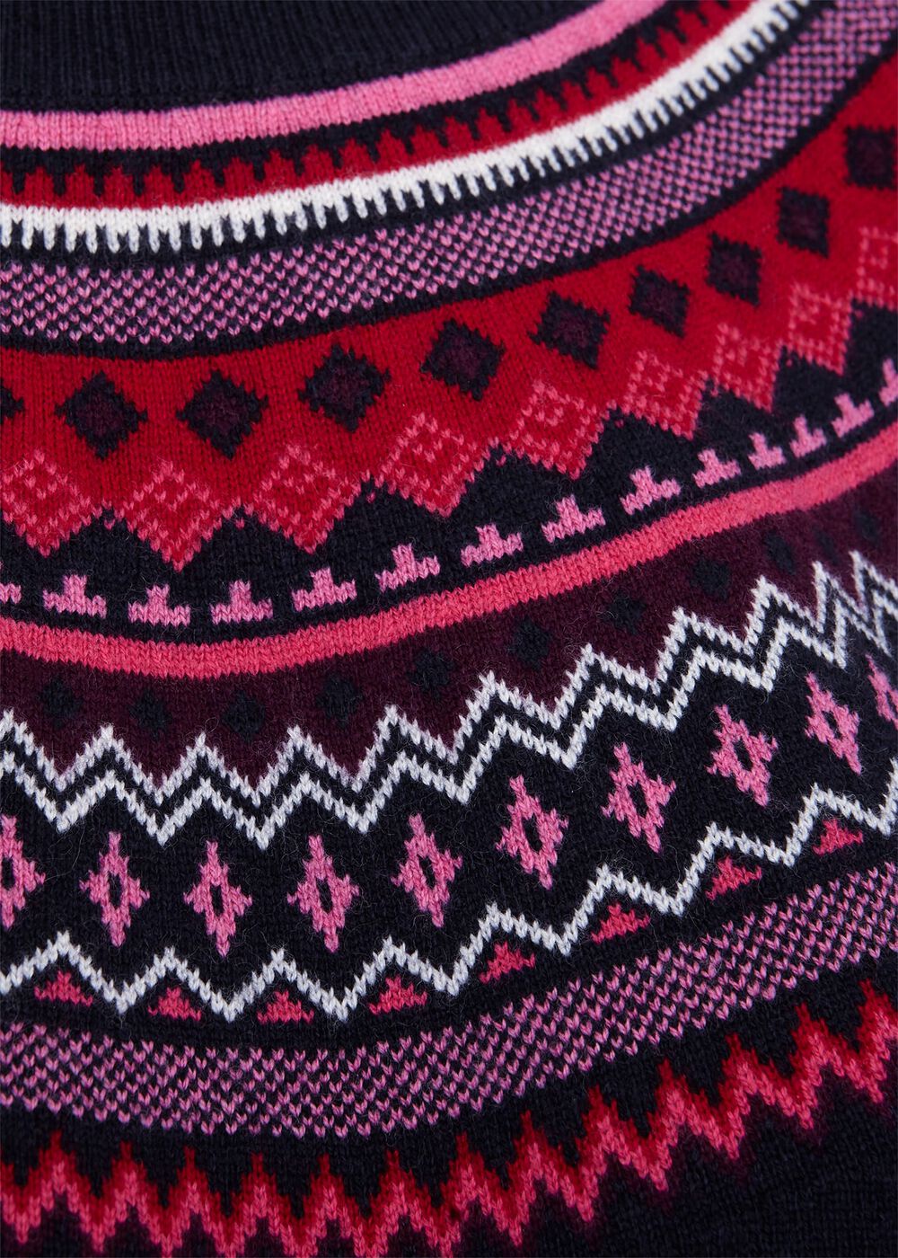 Greta Fairisle Sweater With Cashmere, Navy Multi, hi-res