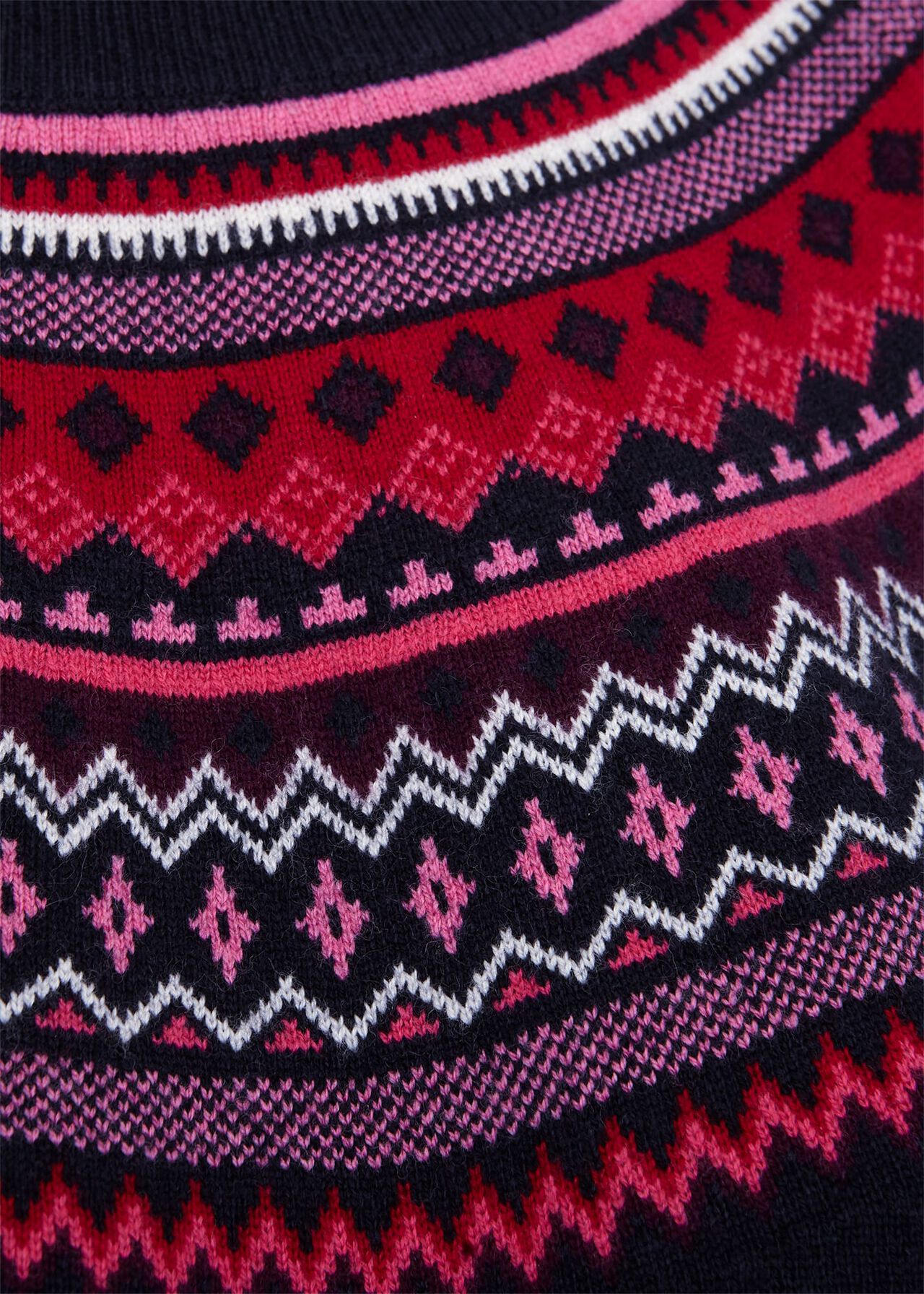Greta Fairisle Jumper With Cashmere, Navy Multi, hi-res
