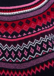 Greta Fairisle Sweater With Cashmere, Navy Multi, hi-res