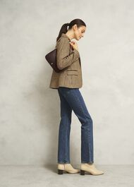 Briella Leather Bag, Chocolate Brown, hi-res
