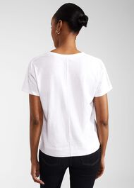 Arianna Cotton Slub T-Shirt, White, hi-res