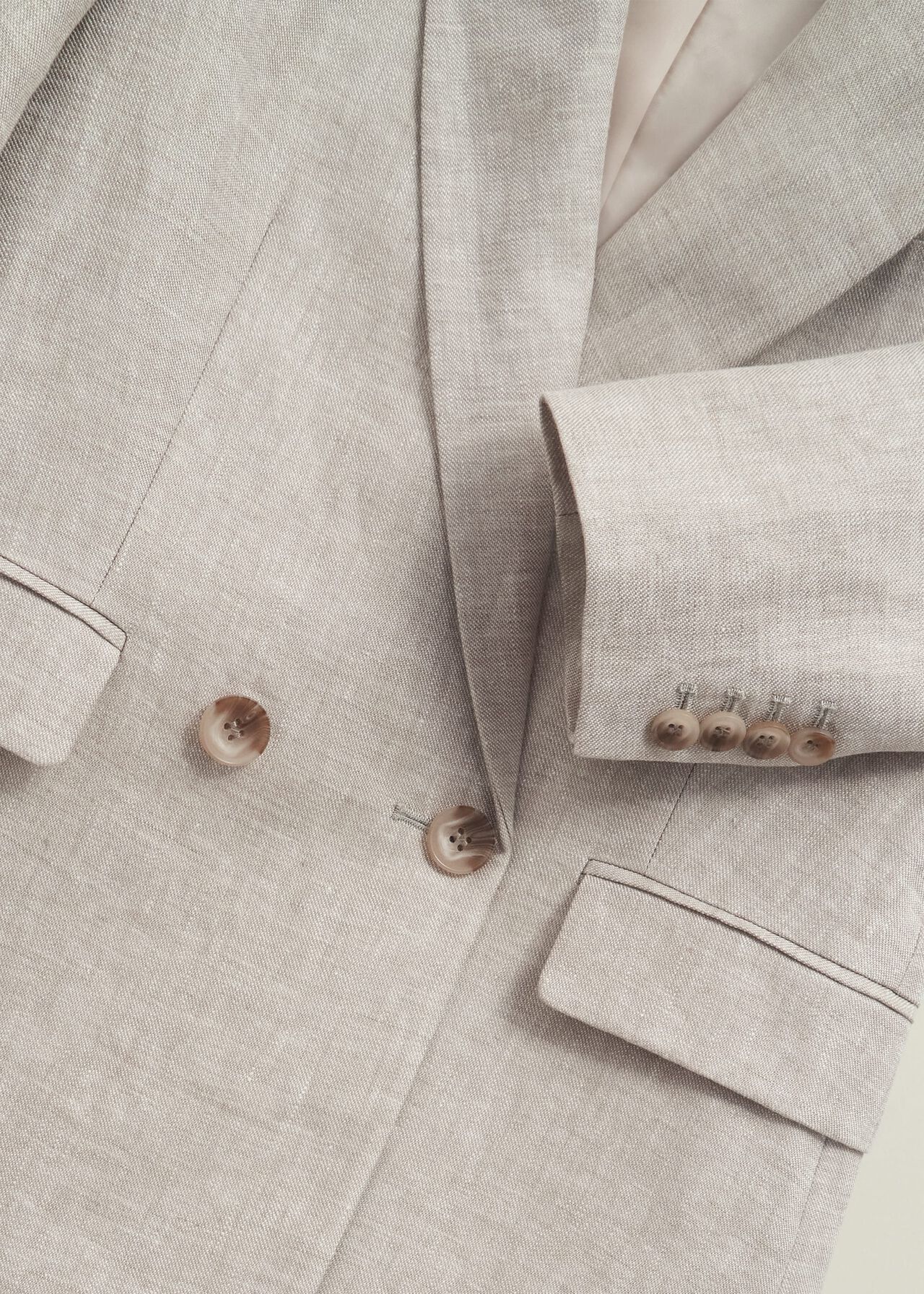 Alessia Linen Jacket, Neutral, hi-res