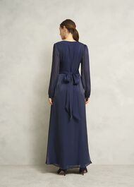 Cate V Neck Maxi Dress, Midnight Navy, hi-res