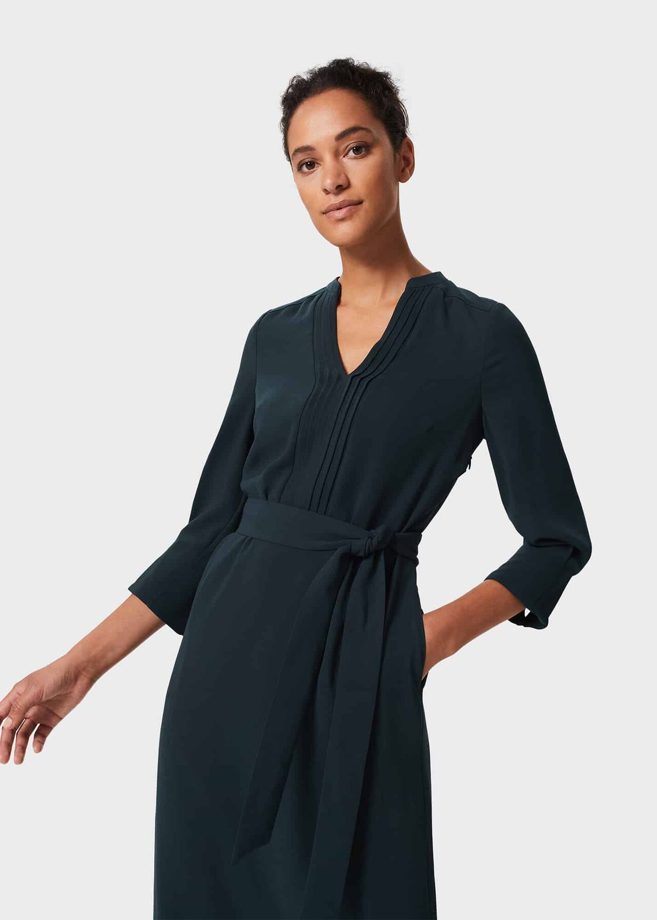 Isobel Shirt Dress, Dark Pine Green, hi-res
