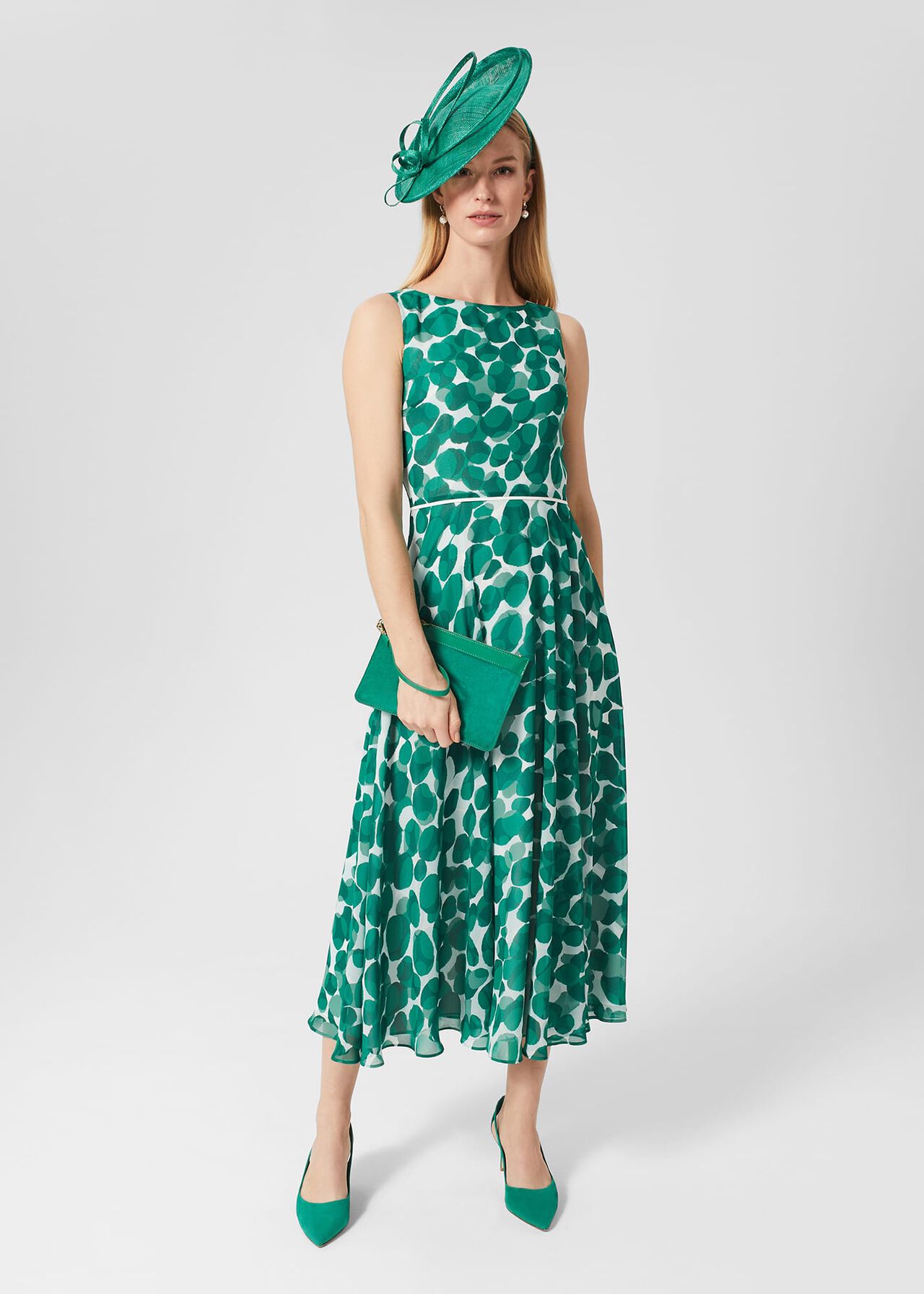 Shona Fascinator, Green, hi-res