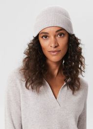 Mabel Cashmere Hat, Pale Grey, hi-res