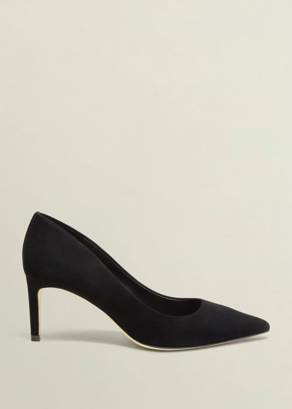Leila Suede Court Shoes, Black, hi-res
