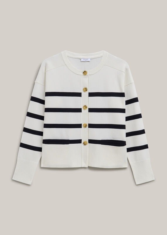 Megan Striped Cardigan