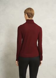 Lara Merino Rollneck Sweater, Beryl Red, hi-res