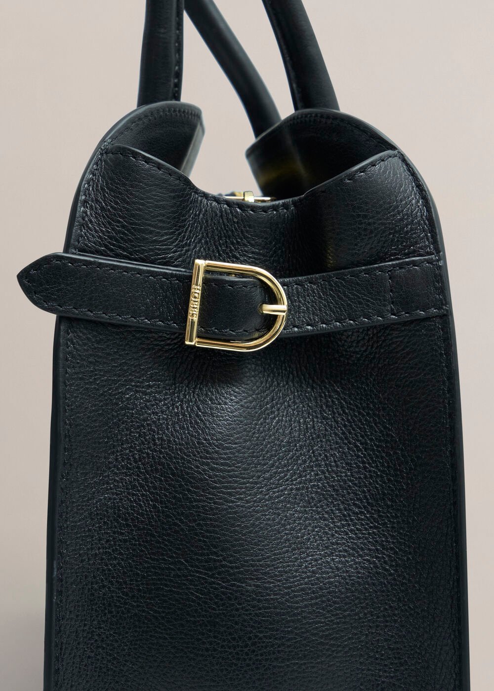 Alexis Leather Shoulder Bag, Black, hi-res