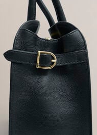 Alexis Leather Shoulder Bag, Black, hi-res