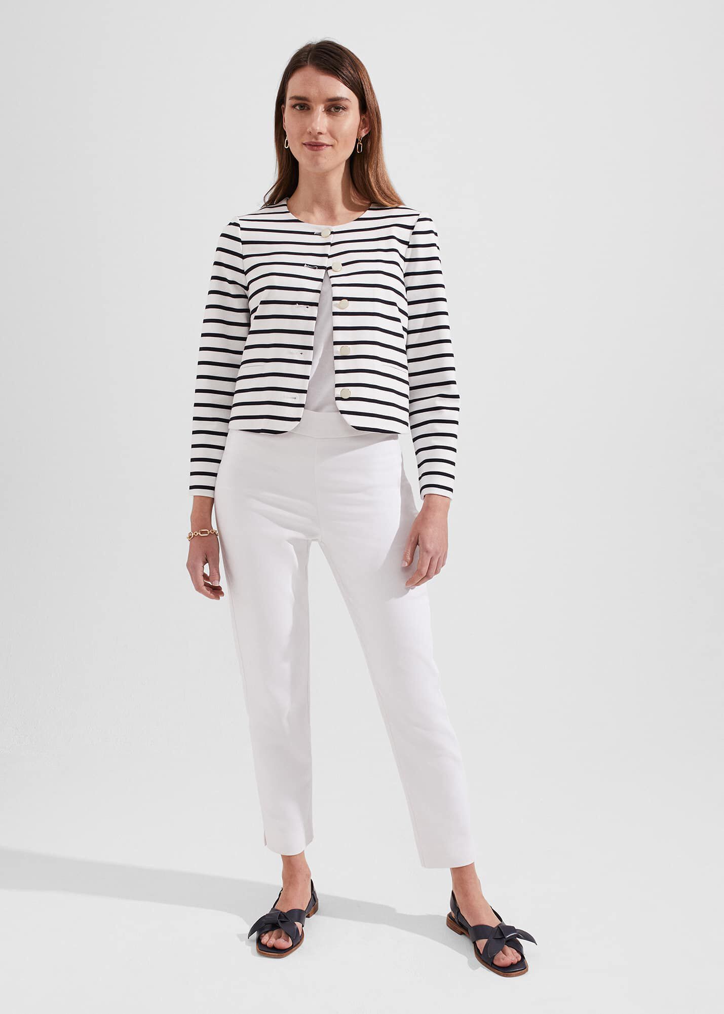 Womens white discount capri trousers