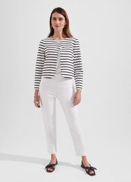 Kaya Capri Trousers, White, hi-res