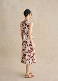 Marylise Jersey Dress, Brown Ivory, hi-res