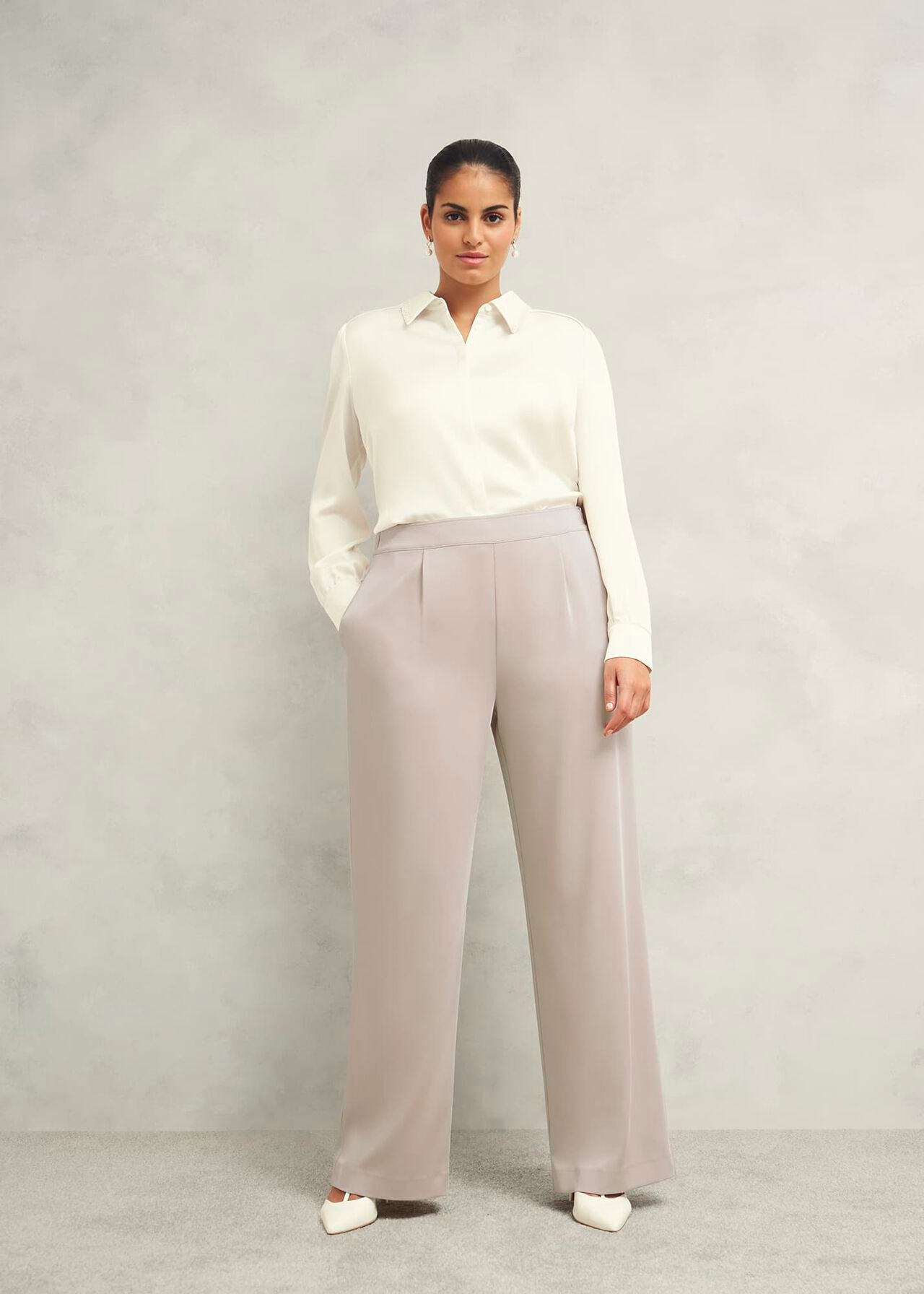 Delora Trousers, Oyster, hi-res