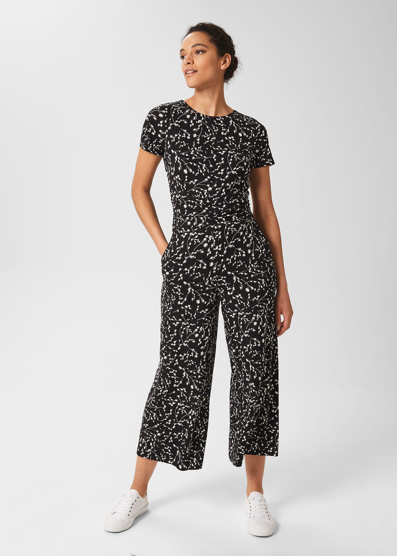 Lexi Jersey Jumpsuit , Black Stone, hi-res