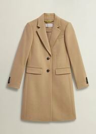 Petite Cavendish Wool Coat, Hobbs Camel, hi-res