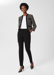 Petite Mel Tapered Trousers, Black, hi-res