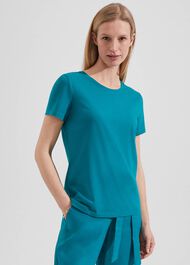 Pixie Cotton T-Shirt, Lagoon Blue, hi-res