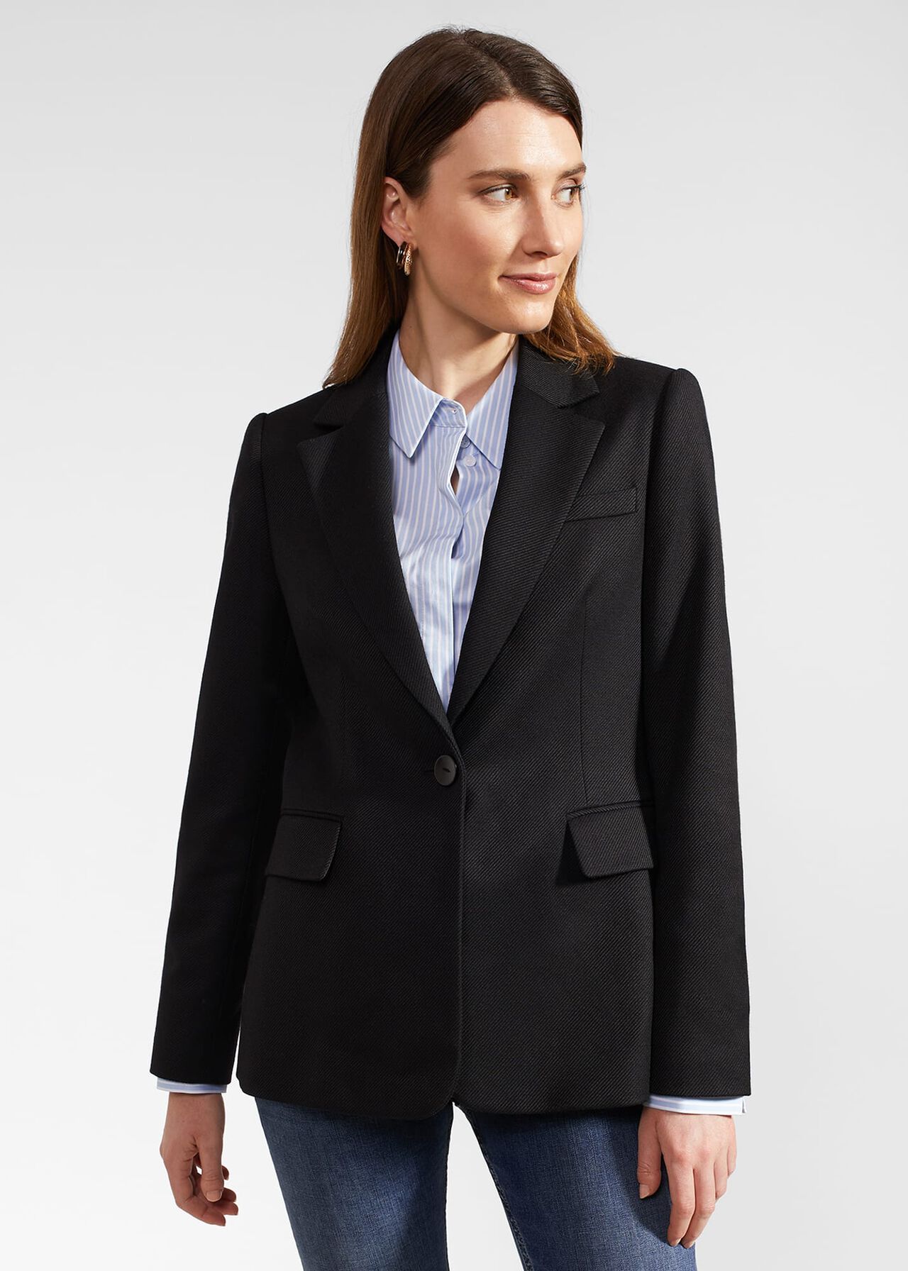 Kiera Blazer With Wool, Black, hi-res