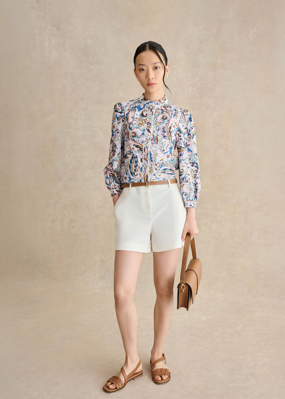 Soraya Cotton Blouse, Ivory Multi, hi-res