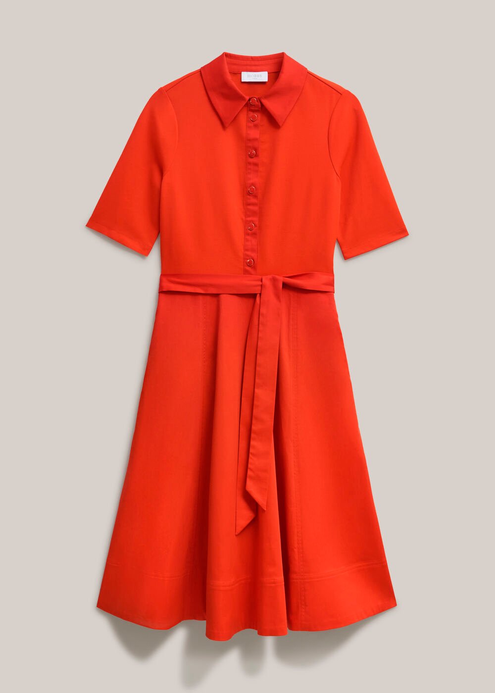 Petite Loretta Dress, Tomato Red, hi-res