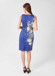 Fiona Cotton Blend Shift Dress, Cobalt Multi, hi-res