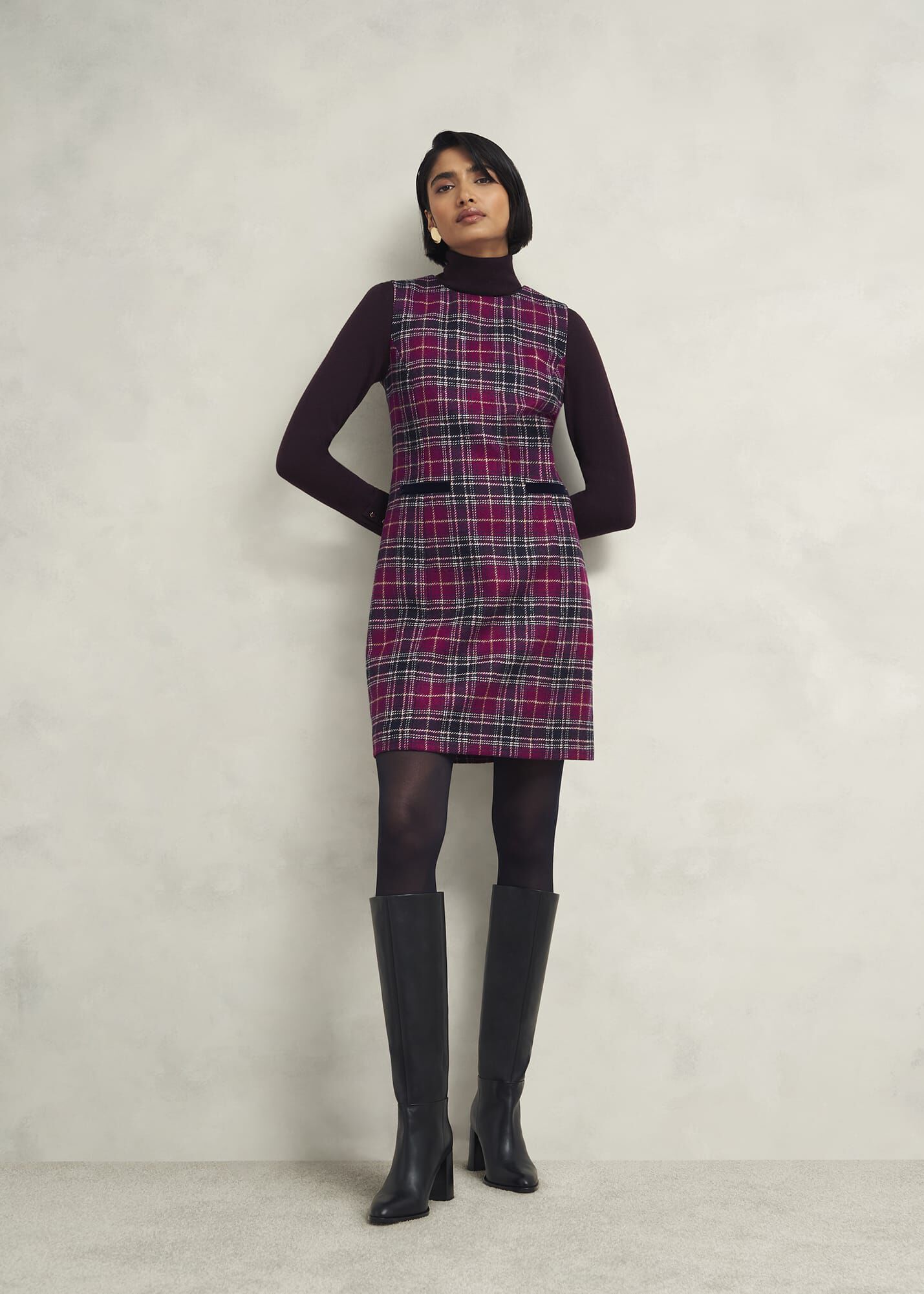 Apuntob - P1600/TS842 - Wool Dress - Military Green