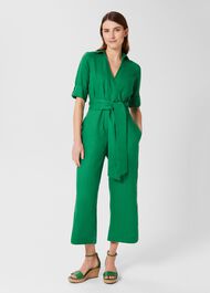 Tazmin Linen Jumpsuit , Amazon Green, hi-res