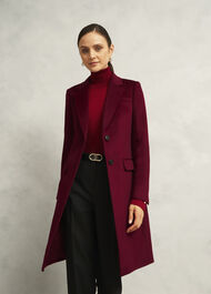 Petite Cavendish Wool Coat, Beryl Red, hi-res