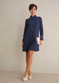 Francesca Dress, Midnight Ivory, hi-res