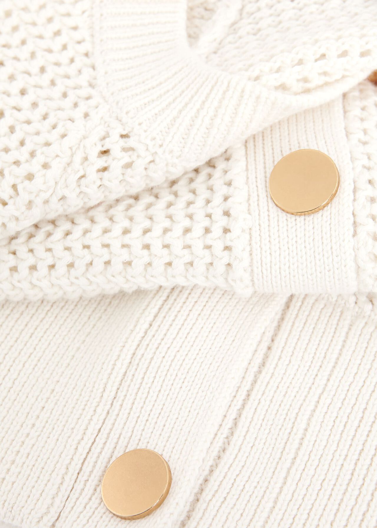 Florentina Cotton Cardigan, Ivory, hi-res