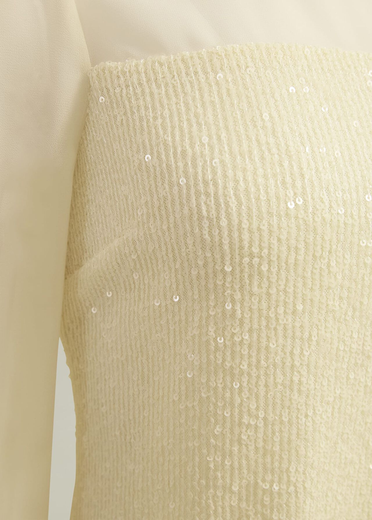 Zariah Sequin Top, Buttercream, hi-res