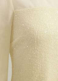 Zariah Sequin Top, Buttercream, hi-res