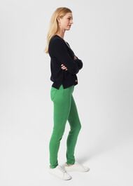 Gia Sculpting Jeans, Pea Green, hi-res