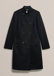 Selina Wool Coat, Black, hi-res